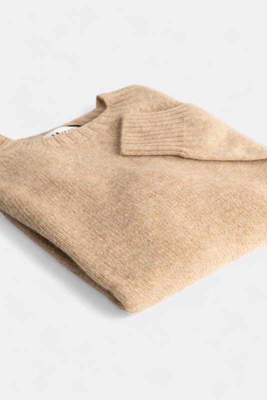 Harley Of Scotland - Pull Shetland Col Rond (Calico)