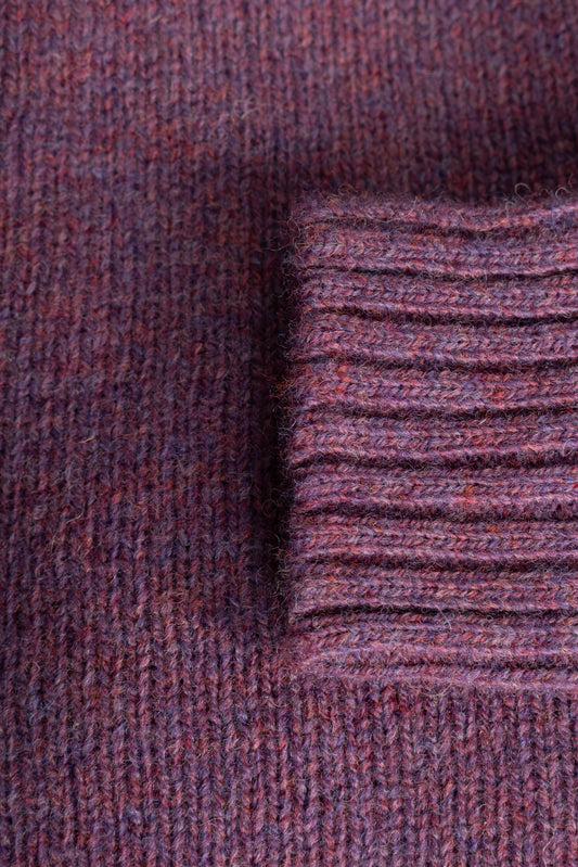 Harley Of Scotland - Pull Shetland Col Rond (Calluna)