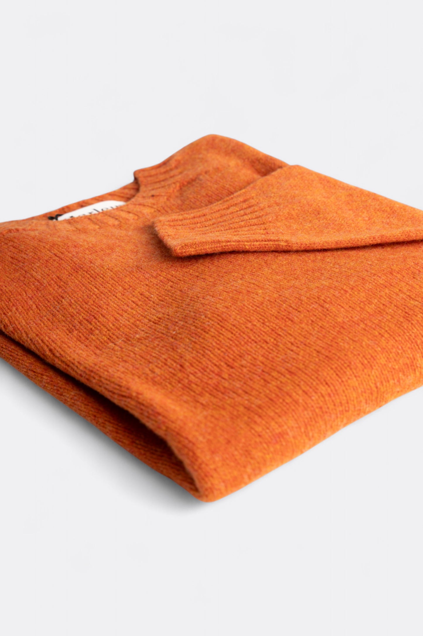 Harley Of Scotland - Pull Shetland Col Rond (Satsuma)