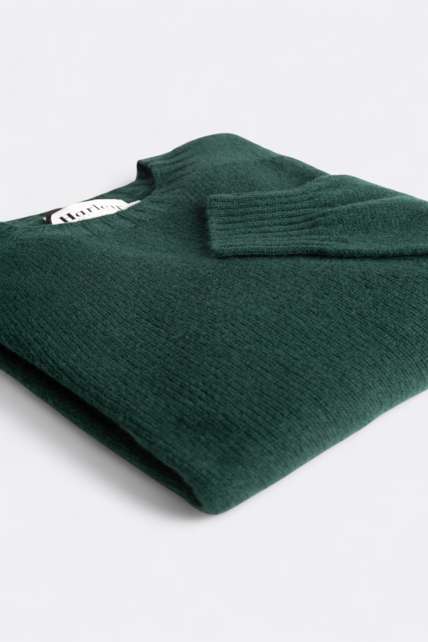 Harley Of Scotland - Pull Shetland Col Rond (Tartan)