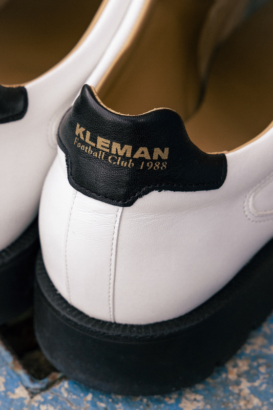 Kleman Padror FC Blanc | Chaussure Football Vintage Cuir Chèvre Série Limitée | Edgar Bdx