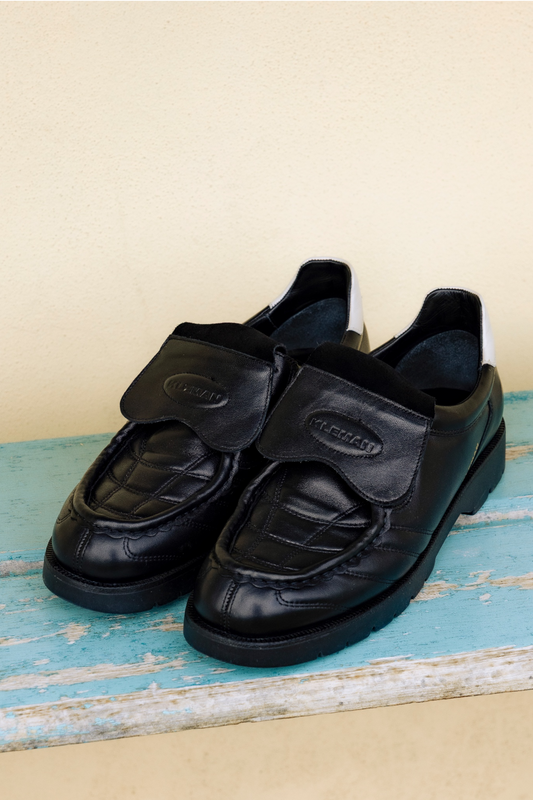 Kleman Padror FC Noir | Chaussure Football Vintage Cuir Chèvre Série Limitée | Edgar Bdx