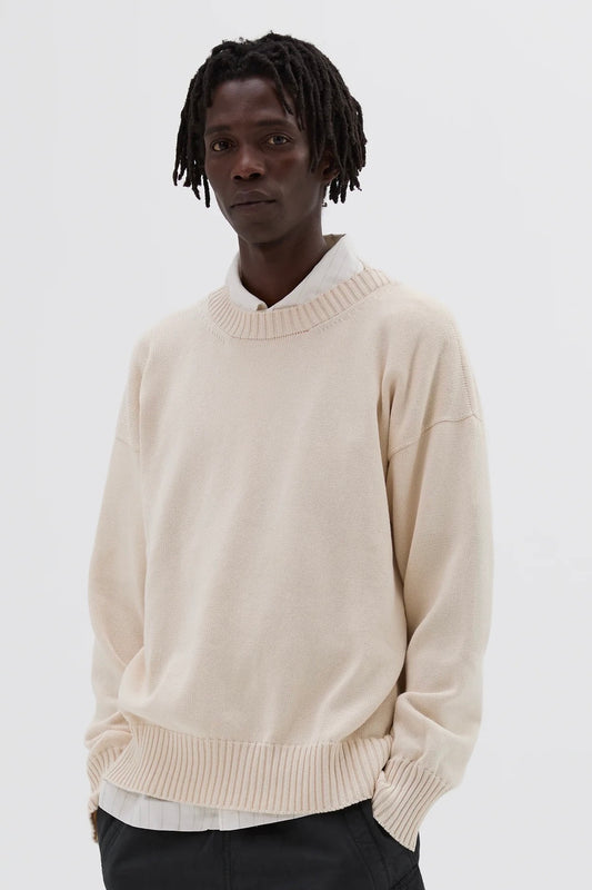 Margaret Howell - MHL. Cross Over Crew Dry Cotton (Ecru)