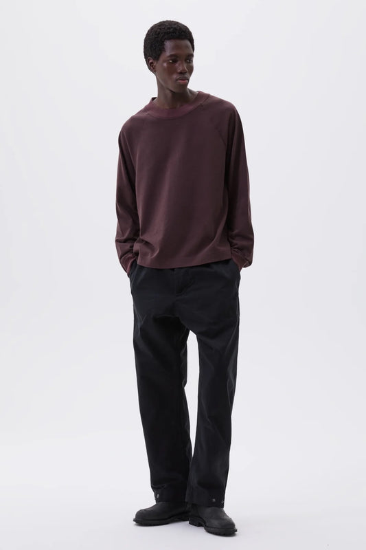 Margaret Howell - MHL. Press Stud Trousers Double Twisted Cotton Canvas (Black)