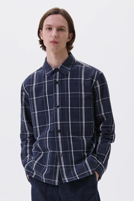 Margaret Howell - MHL. Overall Shirt (Graphic Check Cotton Linen)