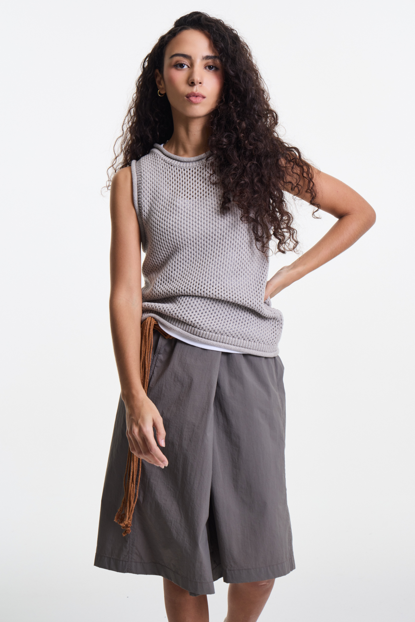 Merely Made Jupe-Pantalon Light Weight Olive Green - Vêtement Coréen - Edgar Bdx