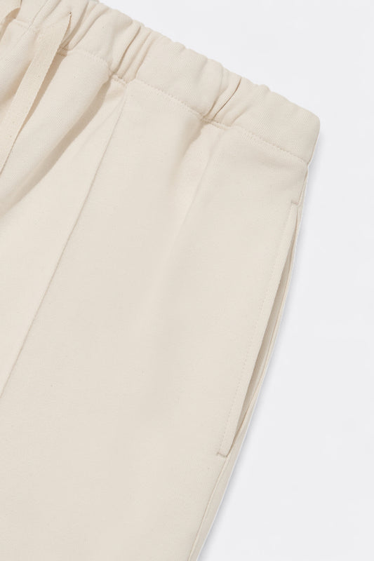 Merely Made - Merely Premium Pintuck Jersey Wide Pants (Cosmic Latte)