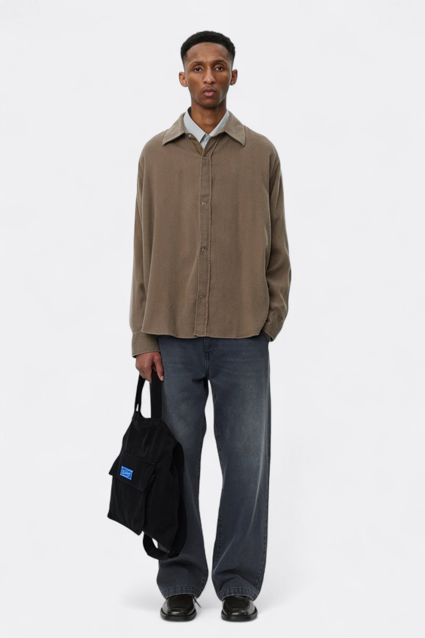 mfpen - Gambler Shirt (Dark Taupe Fuzz)