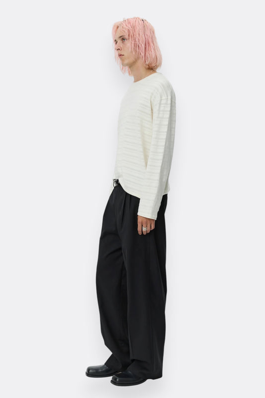 Round Neck Sweater mfpen - Pull Rayures Homme | Coton Bio Portugal