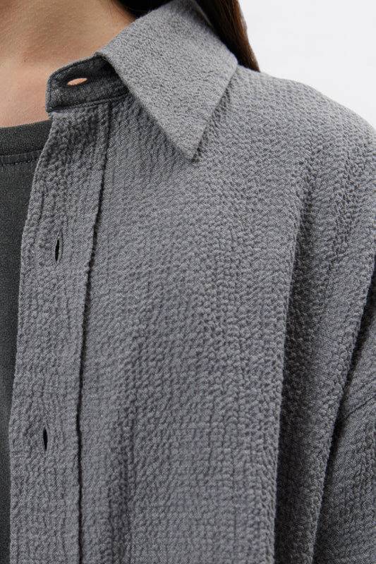 mfpen - Vacation Shirt (Pavement Grey Seersucker)