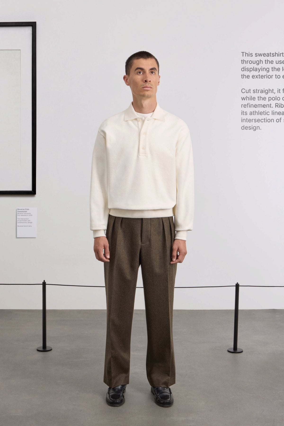 MUSEUM GARMENTS Reverse Polo Sweatshirt Natural | Edgar Bdx