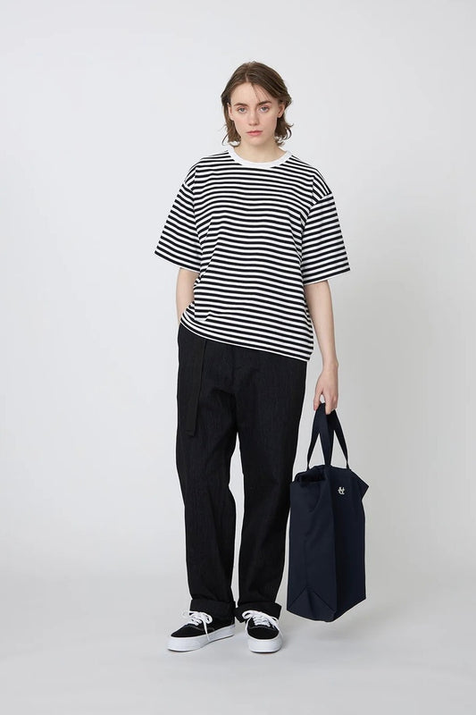 Nanamica - COOLMAX Stripe Jersey Tee (Navy / White)
