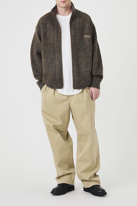 NANAMICA OOAL Zip Up Mohair Jacket Beige | Veste Mohair | Edgar Bdx