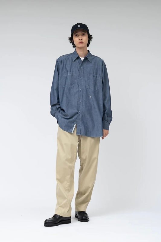 Nanamica - Regular Collar Chambray Shirt (Indigo)