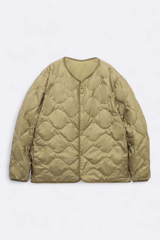 Nanamica - Reversible Down Cardigan (Khaki Beige)