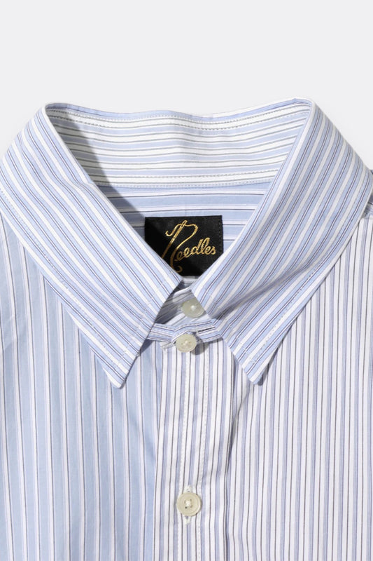 Needles Combo Tab Collar Shirt Cotton Typewriter Stripe - Chemise Japonaise - Edgar Bdx