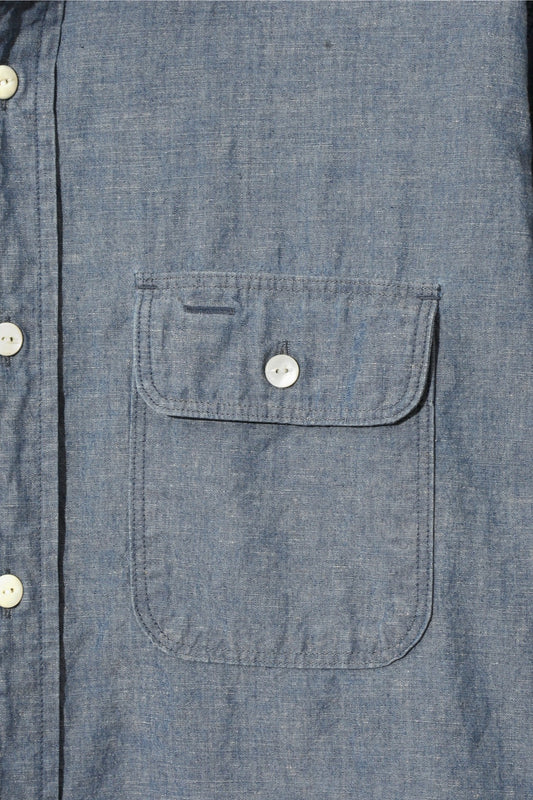 Needles Work Shirt C/L Chambray Blue - Chemise Travail Japonaise - Edgar Bdx