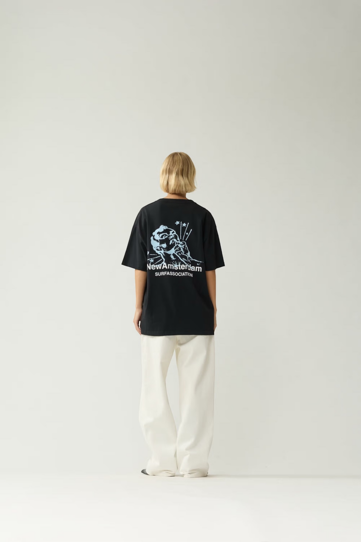 NEW AMSTERDAM SURF ASSOCIATION Knocked Tee Black | T-Shirt Coton Premium | Edgar Bdx