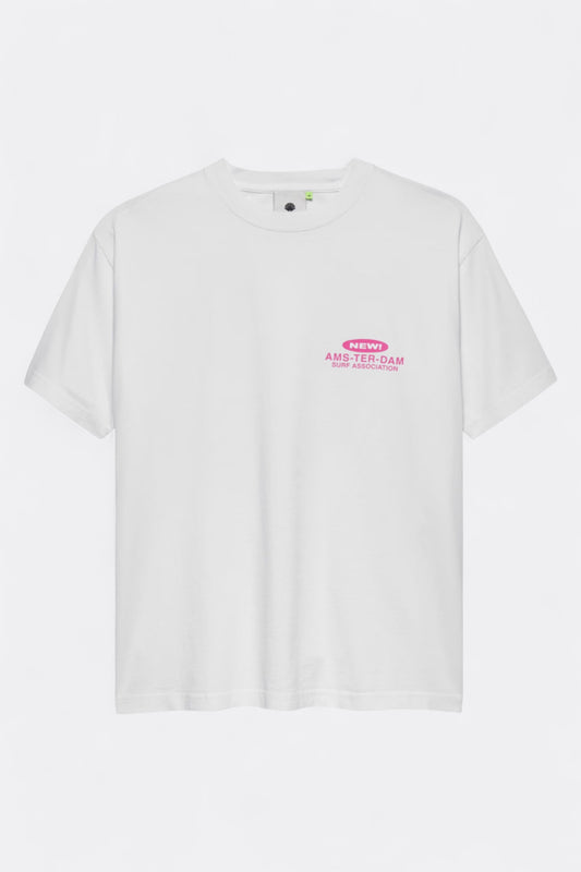 New Amsterdam Surf Association - Pear Reading Tee (Washed White)