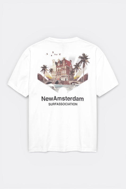 New Amsterdam Surf Association - Tropical Tee (White)