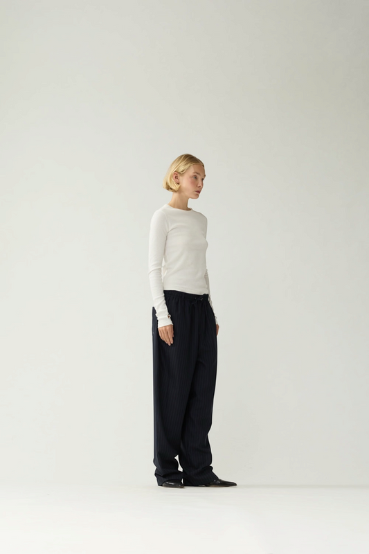 NEW AMSTERDAM SURF ASSOCIATION Wool Work Trousers Navy | Edgar Bdx