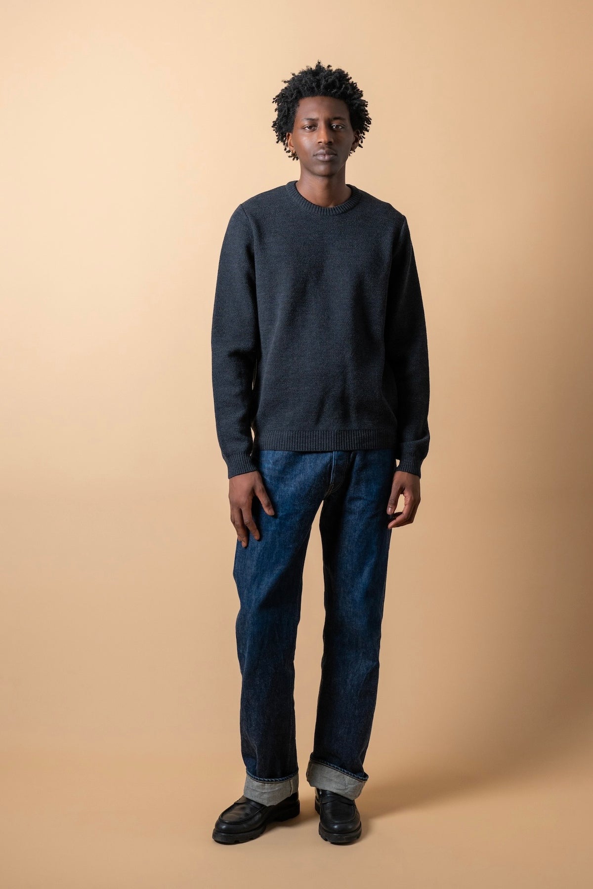 NITTO KNITWEAR Pull Youri Col Rond Anthracite | Edgar Bdx