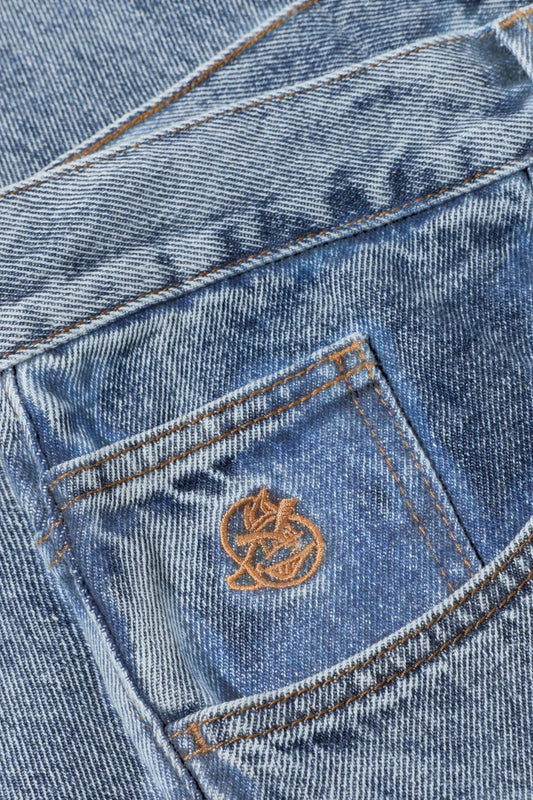 Polar Skate Co. 93! Pants Heavy Washed Blue | Jean Droit Délavé Skate | Edgar Bdx