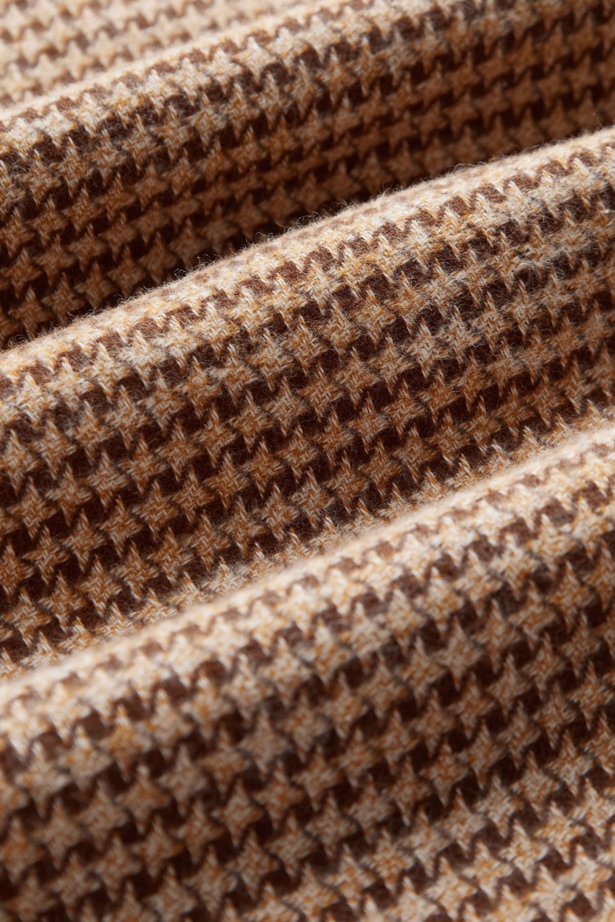 PORTUGUESE FLANNEL Abstract Pied De Poule Shirt Brown | Edgar Bdx
