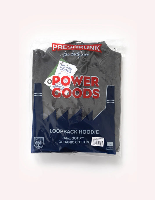 Power Goods - Loopback Hoodie (Washed Black)