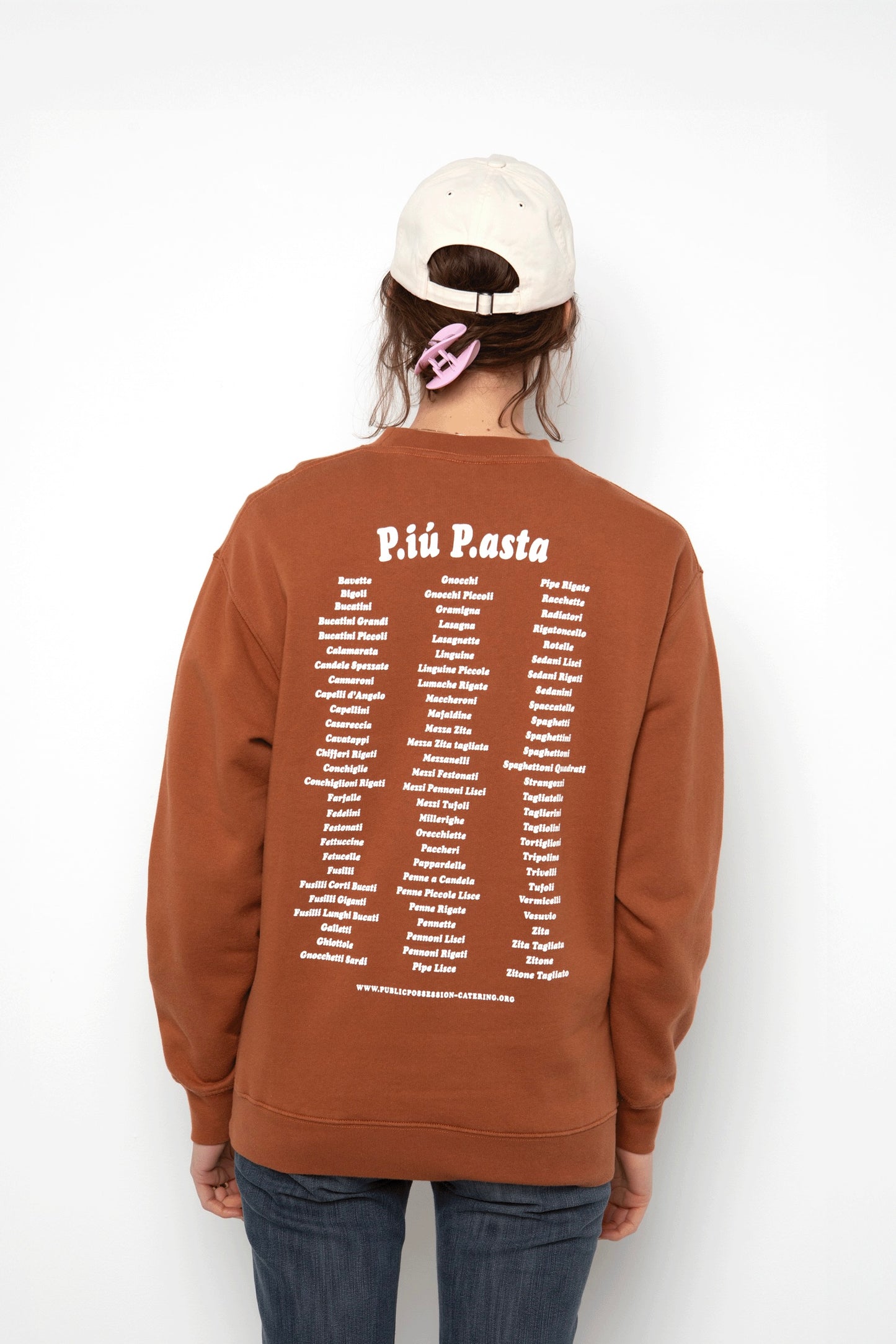 Public Possession - PIU Pasta Crewneck (Dachsund Brown)