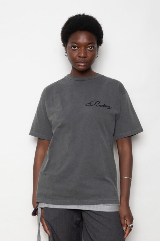 Public Possession Poetry T-Shirt Charcoal | T-Shirt Coton Bio Culture Club | Edgar Bdx