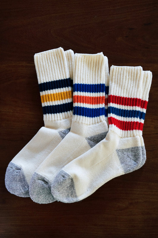 Rototo - Coarse Ribbed Oldschool Crew Socks (Black)