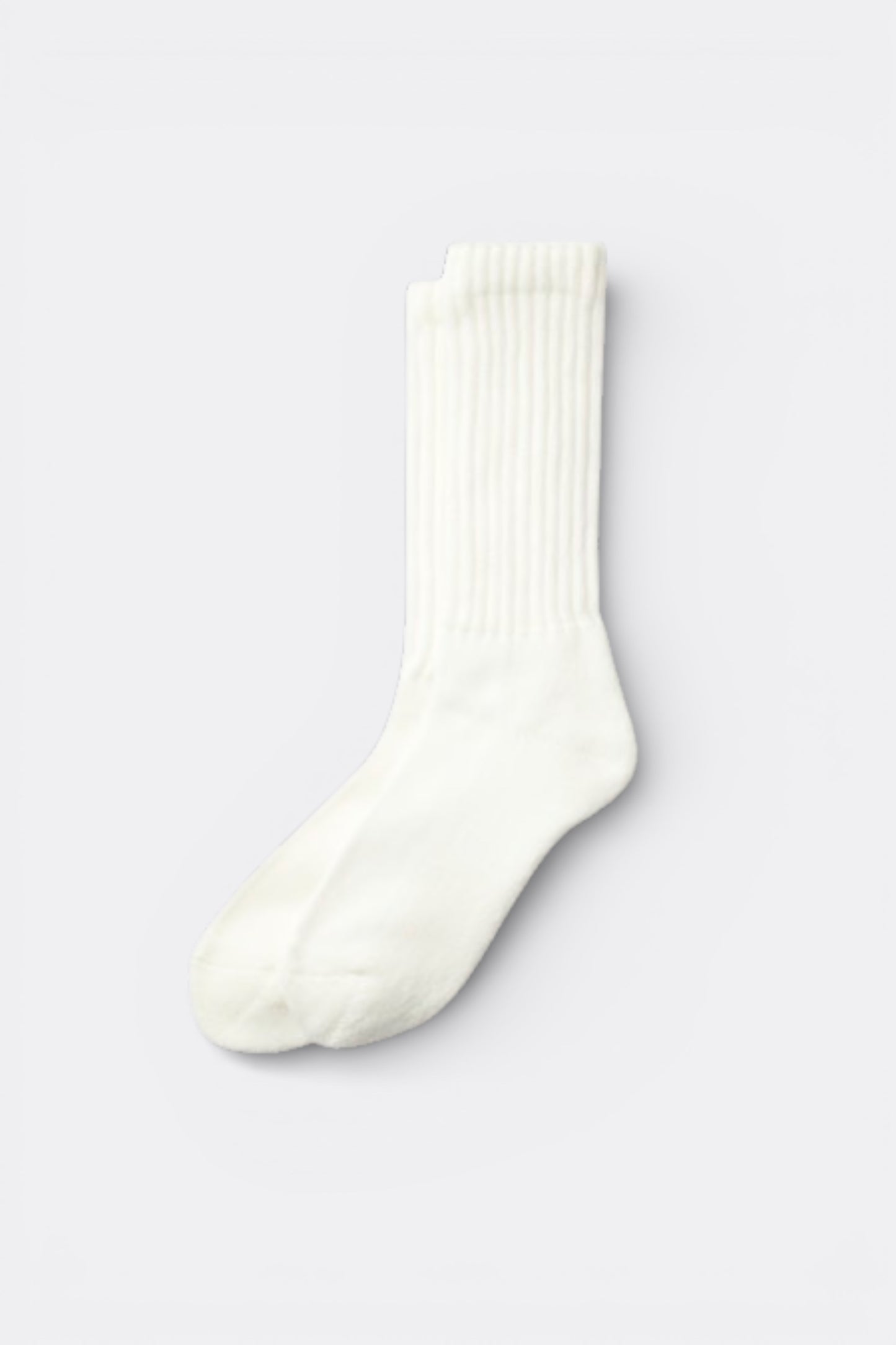 Rototo - Loose Pile Crew Socks (White)