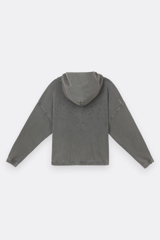 SATISFY MothTech™ Hoodie Faded Black | Hoodie Coton Bio French Terry | Edgar Bdx