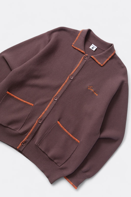 Service Works - Blanket Stitch Cardigan (Brown)