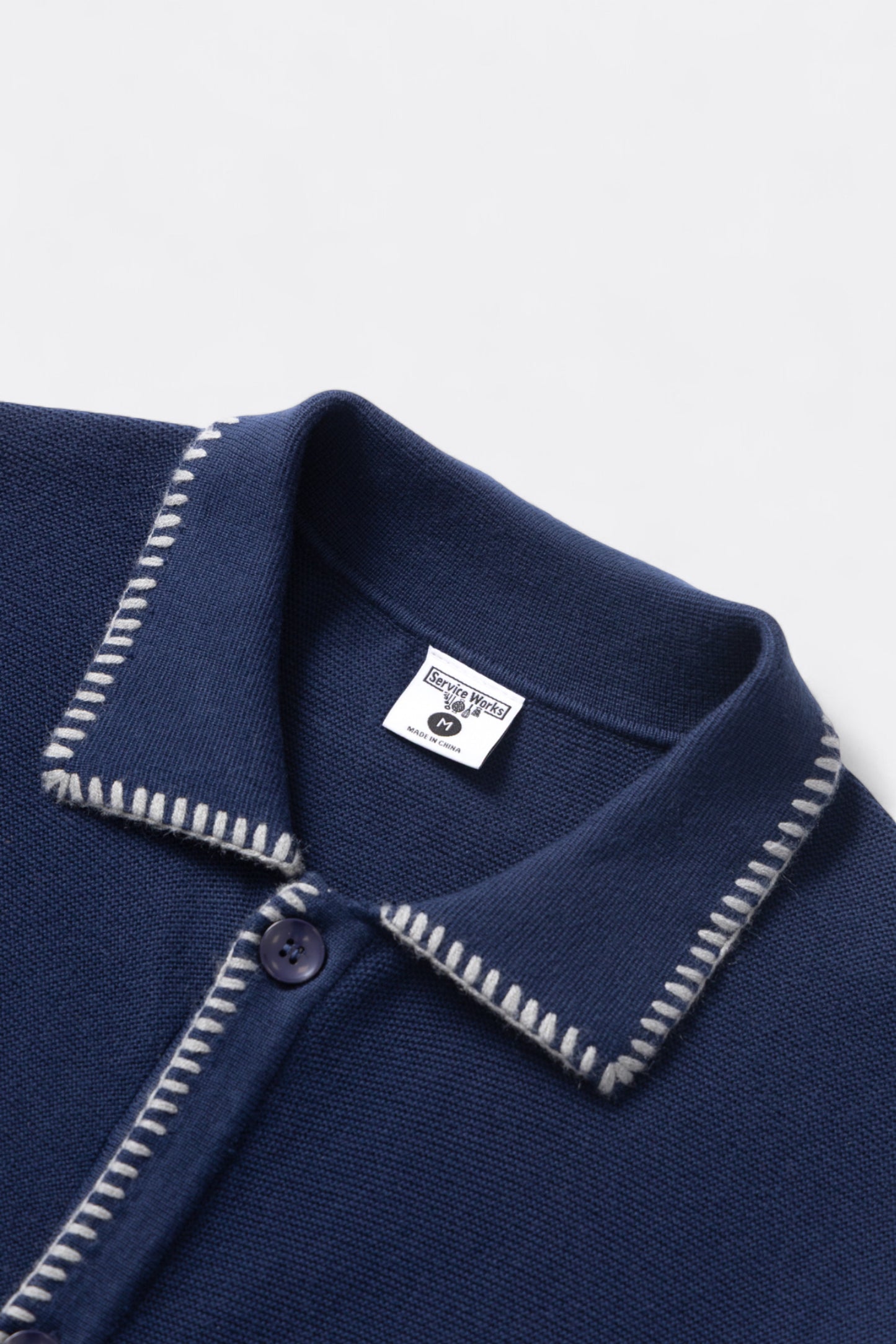 Service Works - Blanket Stitch Cardigan (Navy)