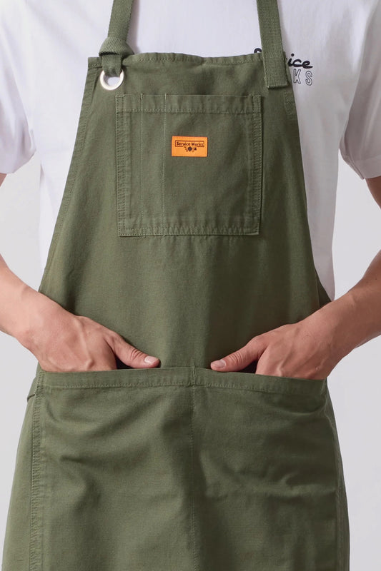 SERVICE WORKS Canvas Apron Olive | Tablier coton | Edgar Bdx