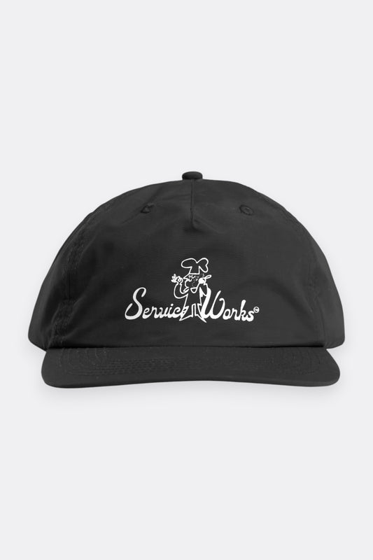Service Works Chefs Kiss Cap Black | Casquette Nylon Profil Bas | Edgar Bdx