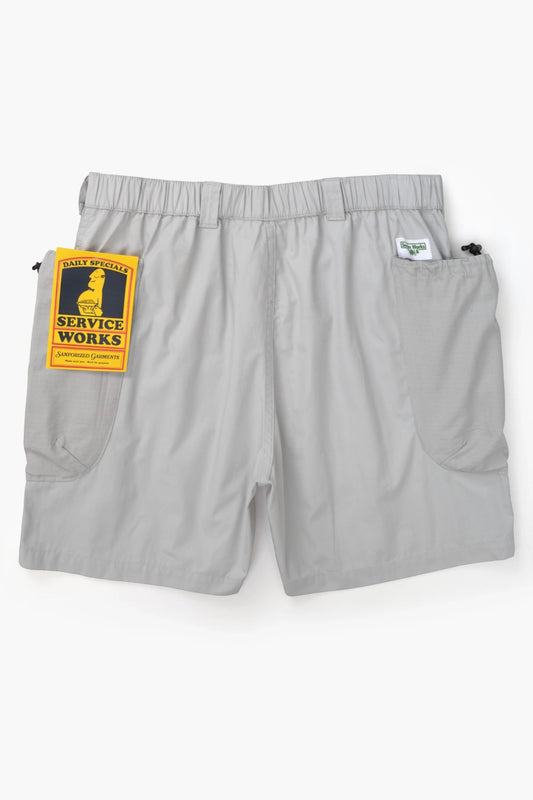 Service Works Gardener Shorts Silver | Short Coton Bio GOTS | Edgar Bdx