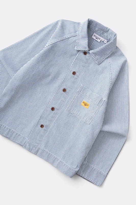 SERVICE WORKS House Gingham FOH Overshirt Blue | Veste | Edgar Bdx