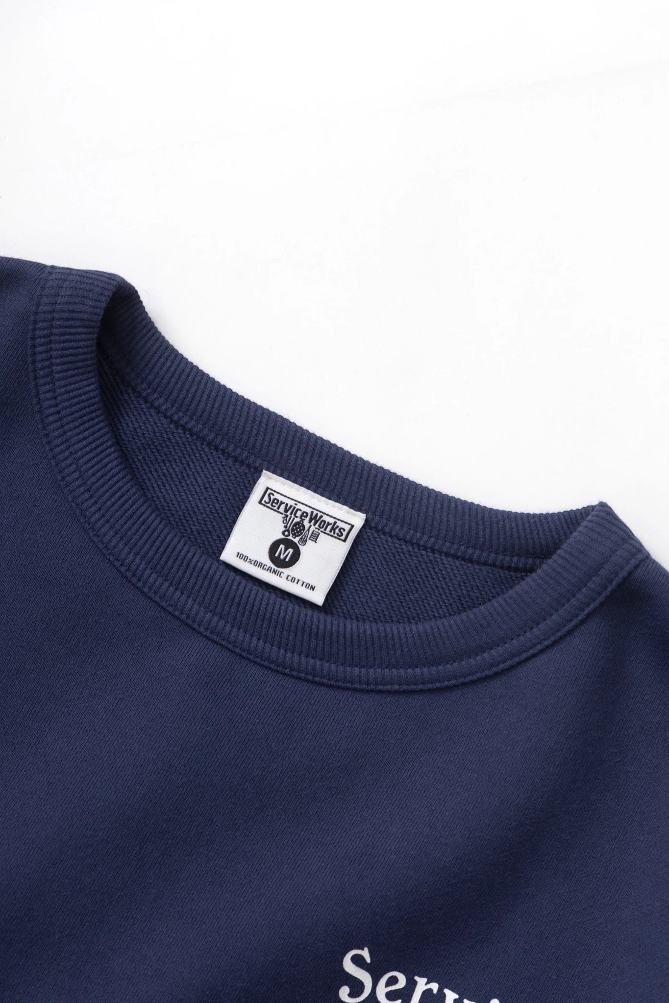 Service Works In Bloom Crewneck Navy | Sweat Coton Bio GOTS 500g | Edgar Bdx