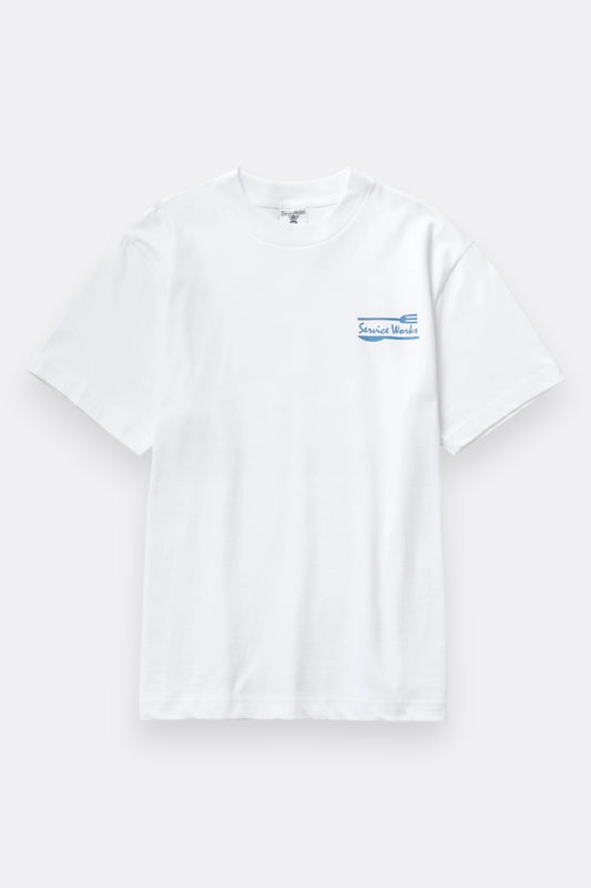 Service Works Milos Tee White | T-Shirt Coton Bio GOTS 250g | Edgar Bdx