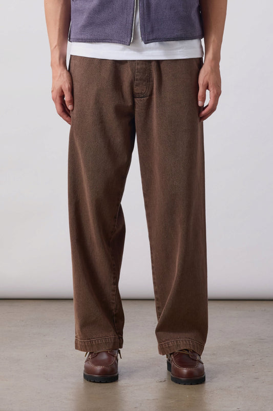 SERVICE WORKS Over-Dyed Easy Chef Pants Umber | Pantalon | Edgar Bdx