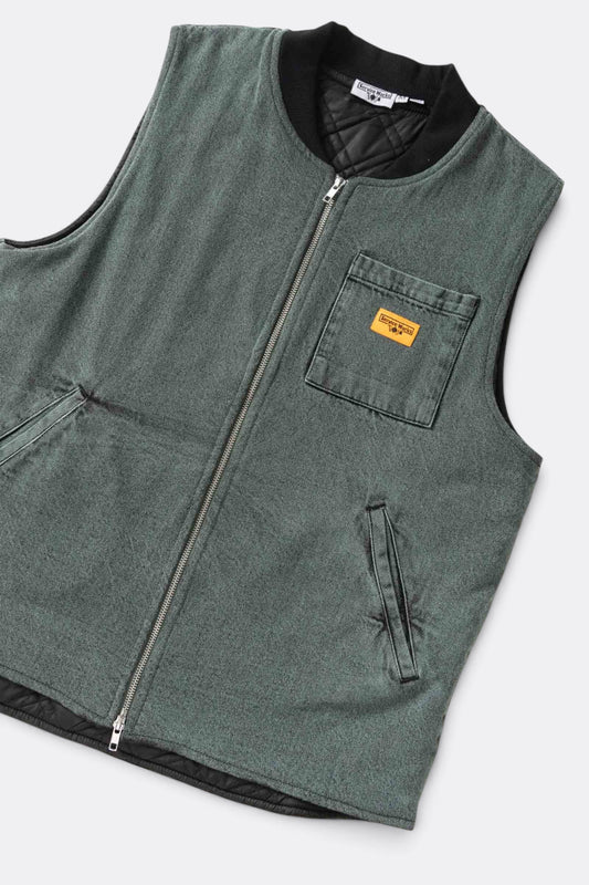 SERVICE WORKS Over-Dyed Work Vest Sage | Gilet | Edgar Bdx