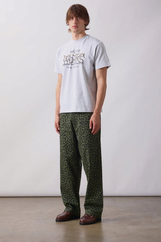 SERVICE WORKS Patterned Easy Chef Pants Green Leopard | Edgar Bdx