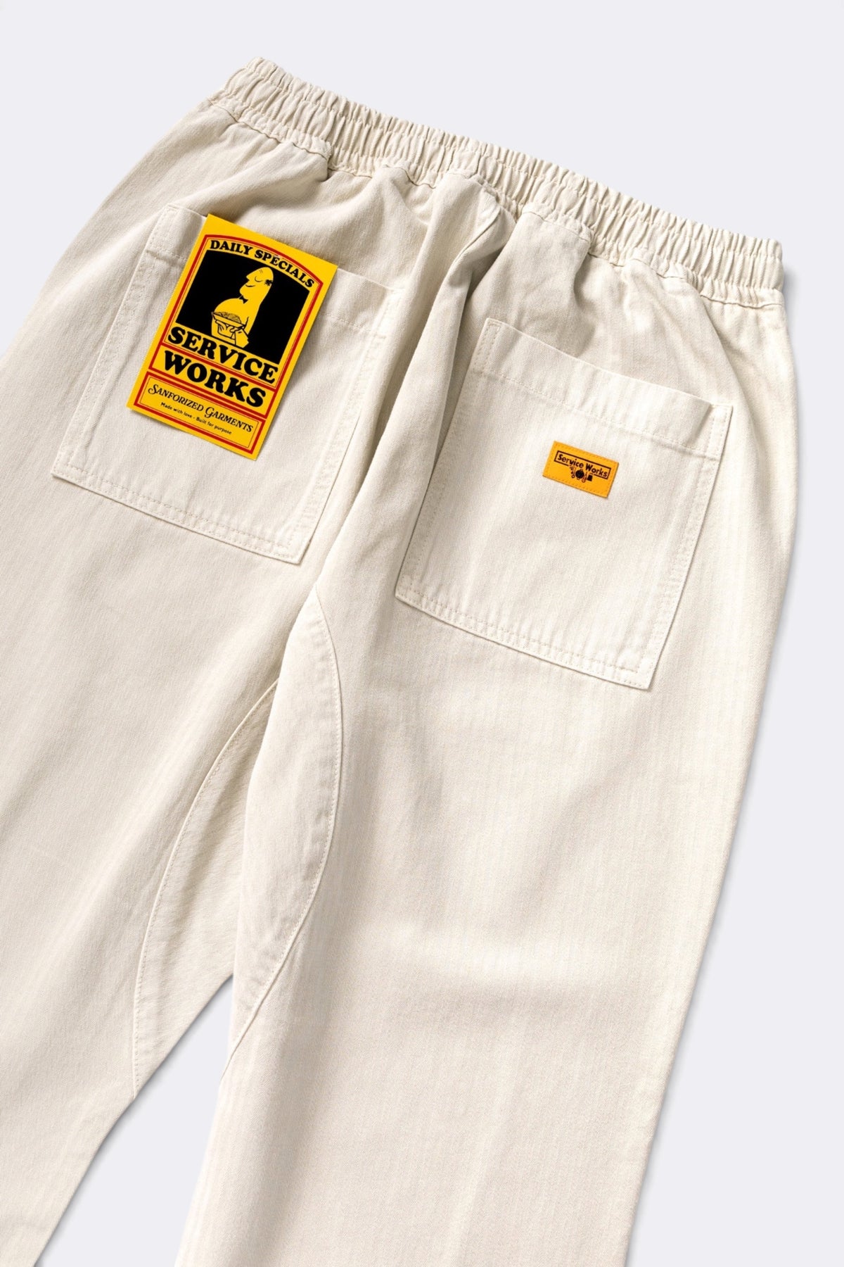 SERVICE WORKS Pigment HBT Chef Pants Bone | Pantalon | Edgar Bdx