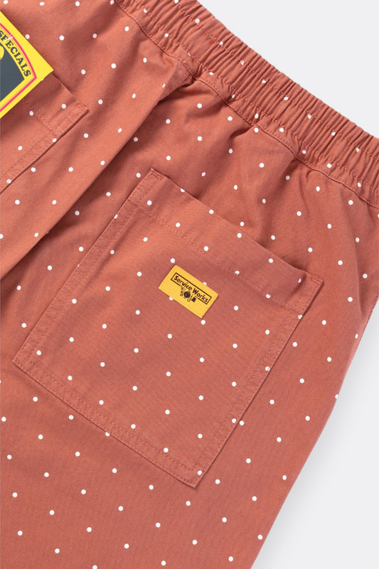 Service Works Polka Dots Chef Shorts Clay | Short Coton Bio | Edgar Bdx