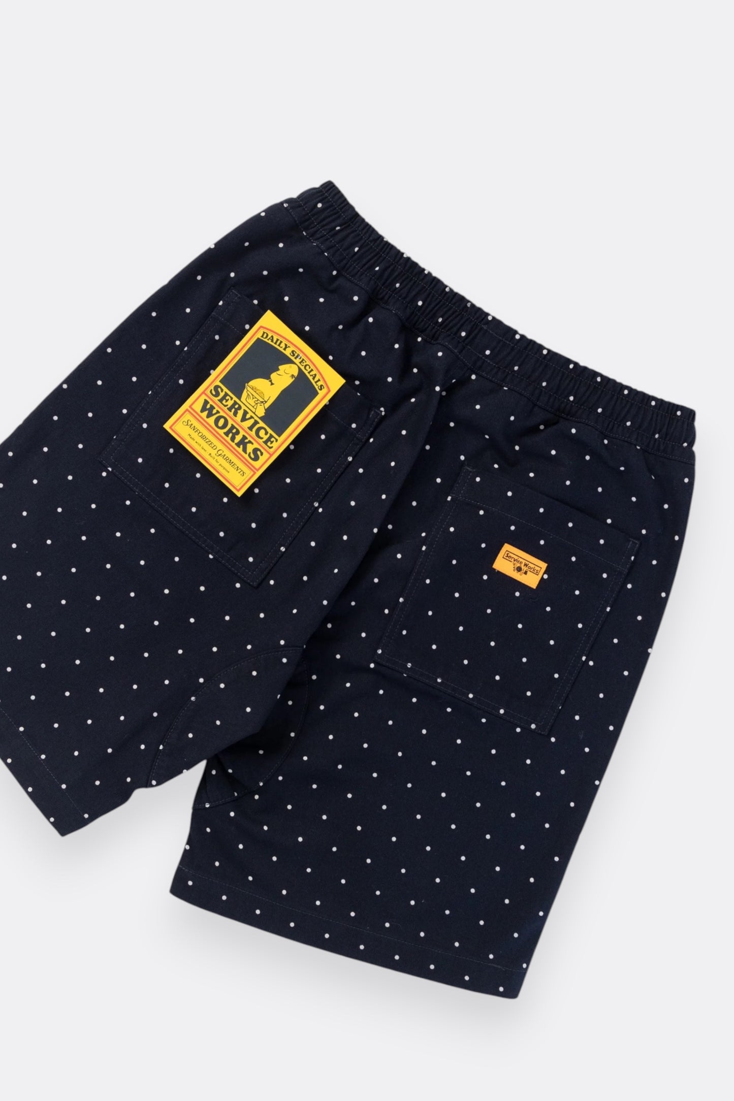 Service Works Polka Dots Chef Shorts Navy | Short Coton Bio | Edgar Bdx