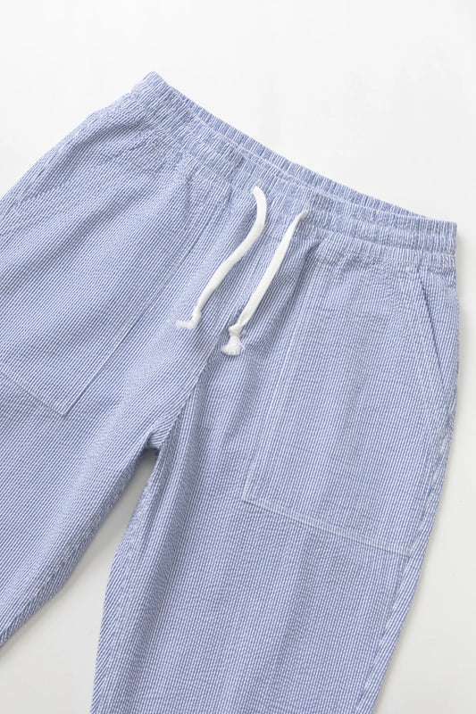 Pantalon de Chef Seersucker Navy Stripe - SERVICE WORKS - Edgar Bdx