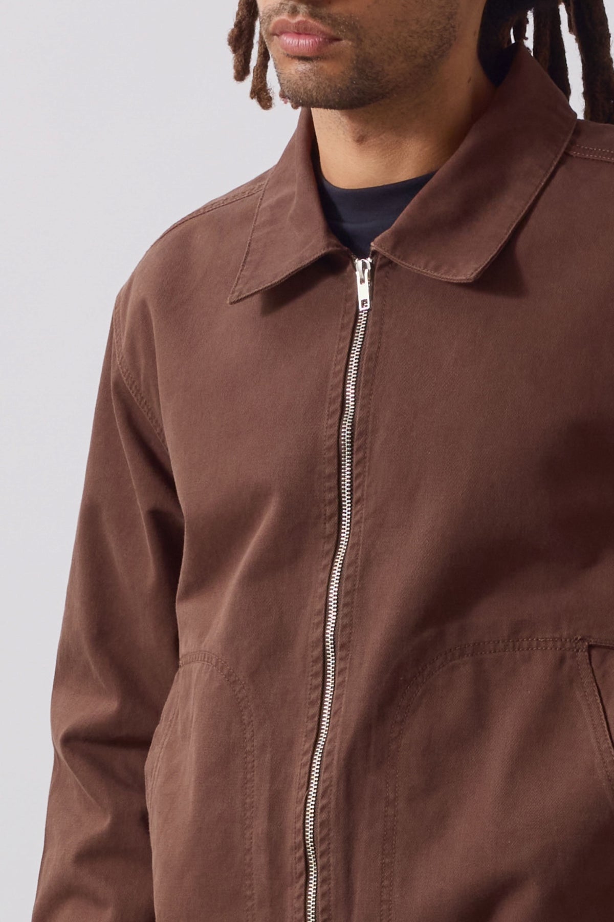 SERVICE WORKS Twill Work Jacket Brown | Veste coton bio | Edgar Bdx